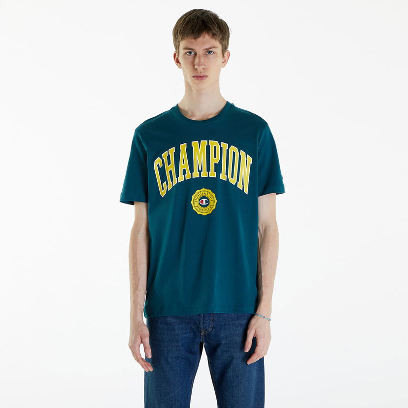 Majica Champion Crewneck T-Shirt Green Zelena | 219852 CHA GS549