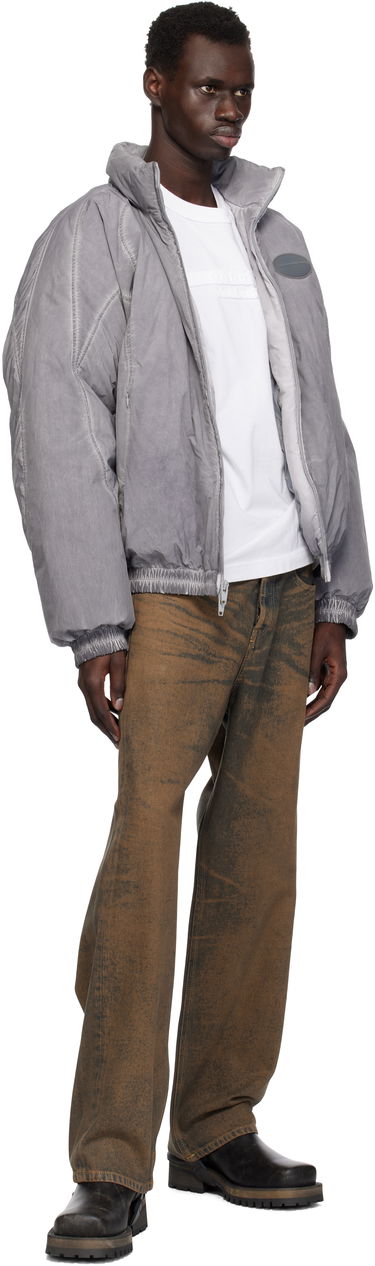 Puhovka Alexander Wang Alexander Wang Padded Track Jacket Siva | UWC1252037, 3