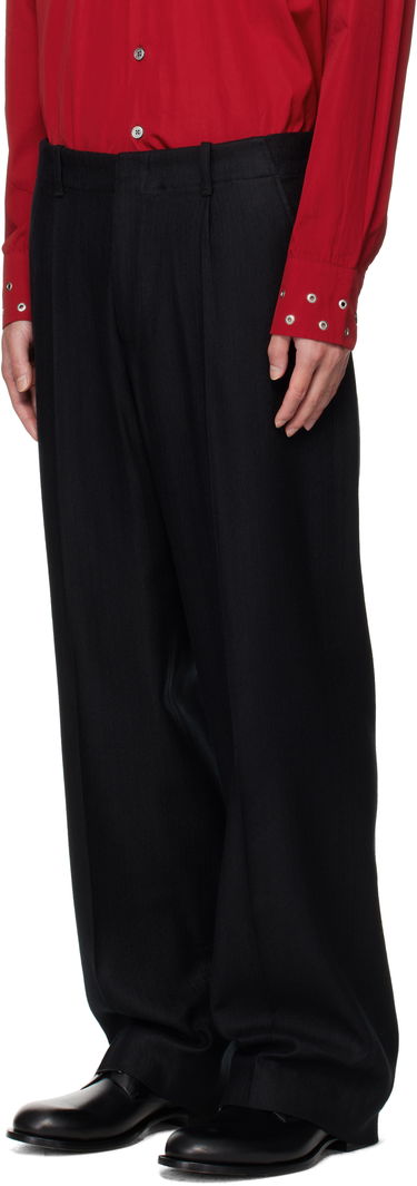 Hlače OUR LEGACY OUR LEGACY Borrowed Pinstripe Trousers Črna | M4254BC, 3