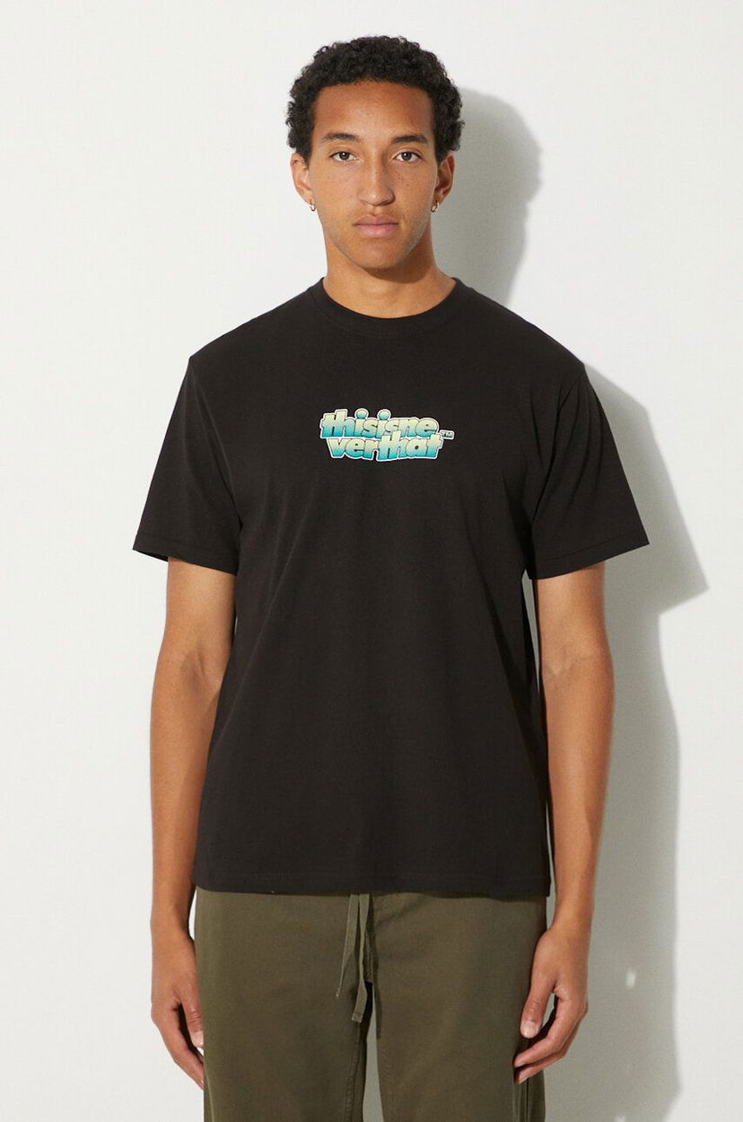 Majica thisisneverthat Gradient OL-Logo T-Shirt With Print Črna | TN241TTSST11
