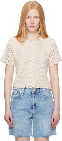 rag & bone Khloe Open Knit Short Sleeve T-shirt