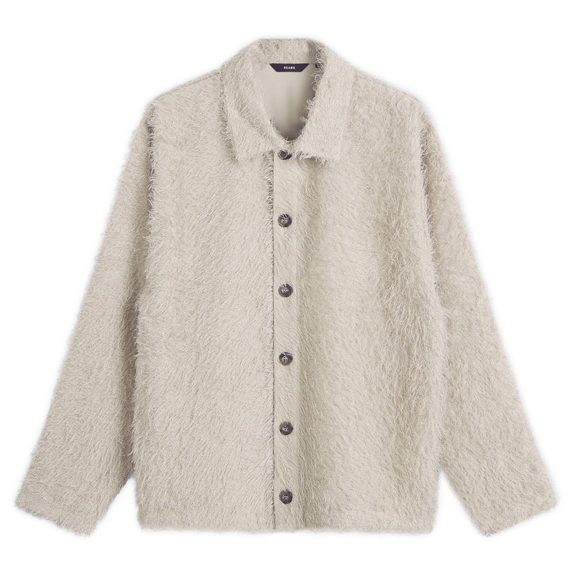 Srajce BEAMS Fringe Overshirt Bež | 1111-1247-803-20