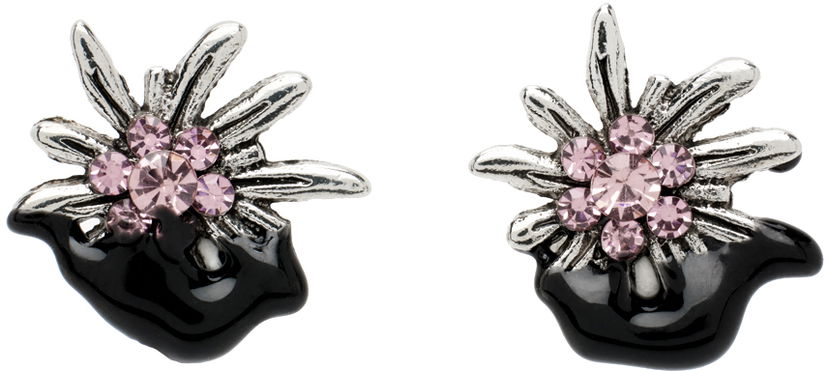 Uhani Ottolinger Ottolinger Edelweiss Stud Earrings Črna | 1251505121