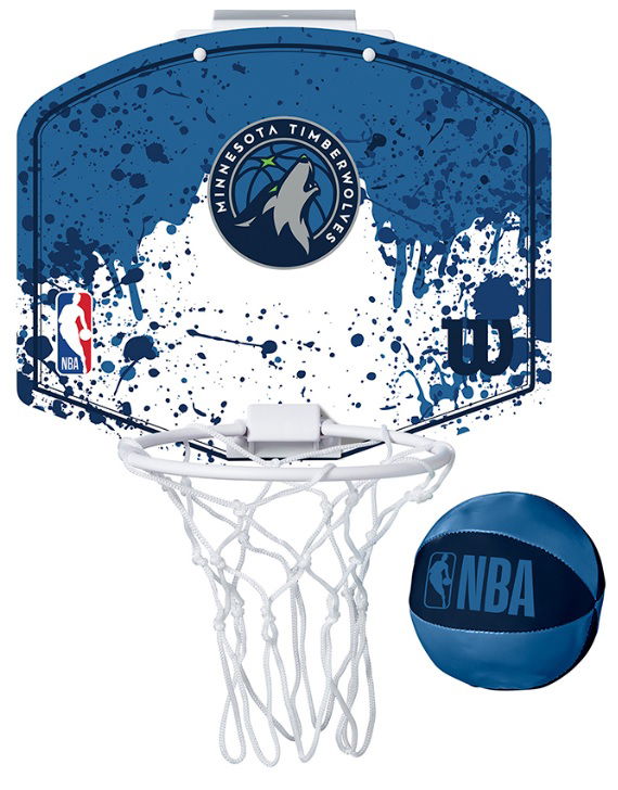 Športna oprema Wilson Tennis NBA Minnesota Timberwolves Mini Hoop Set Modra | wtb1302mn