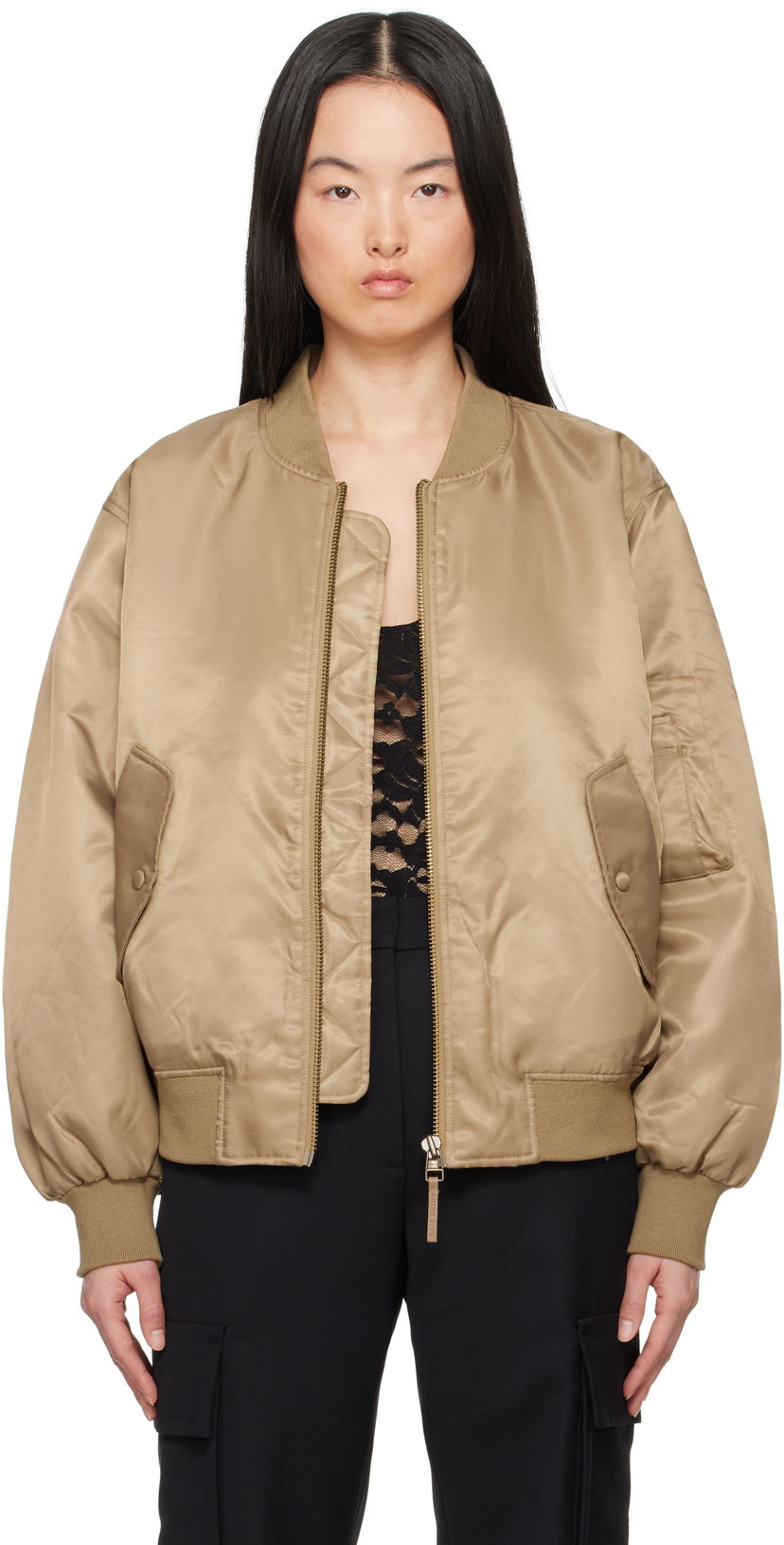 Bomber jakna Anine Bing Anine Bing Leon Bomber Jacket Bež | A-01-10490-DKG22