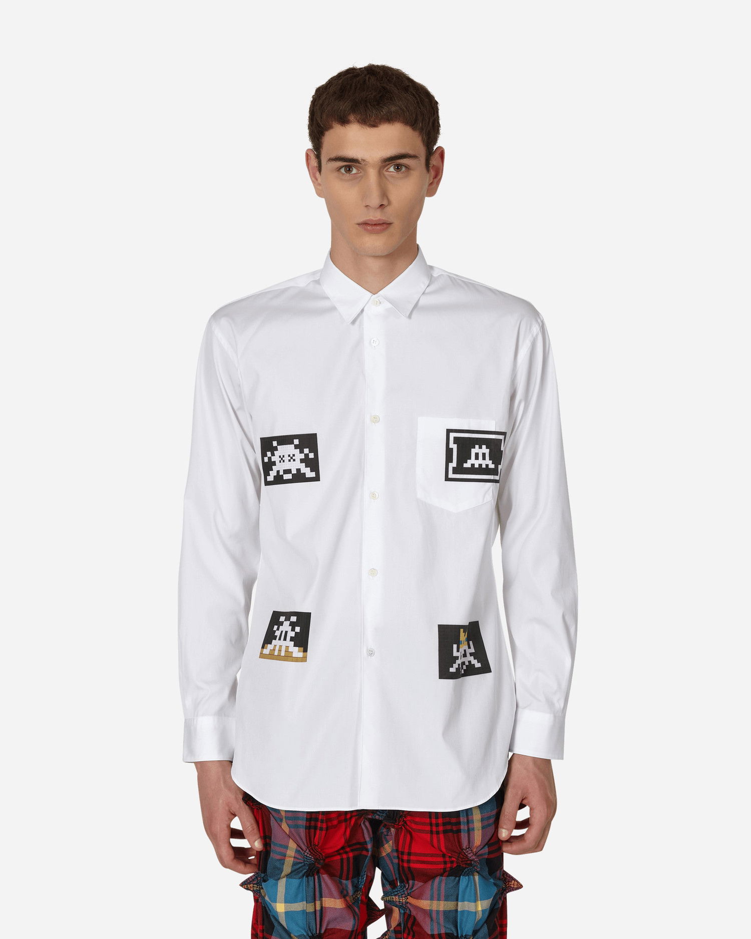 Srajce Comme des Garçons Invader Poplin Shirt Bela | FJ-B032-W22 1, 1