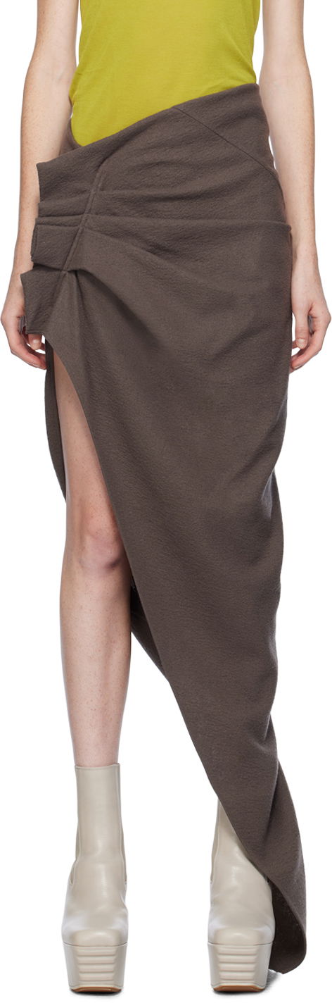 Krila Rick Owens Edfu Maxi Skirt Rjava | RO02C1371 WN, 0
