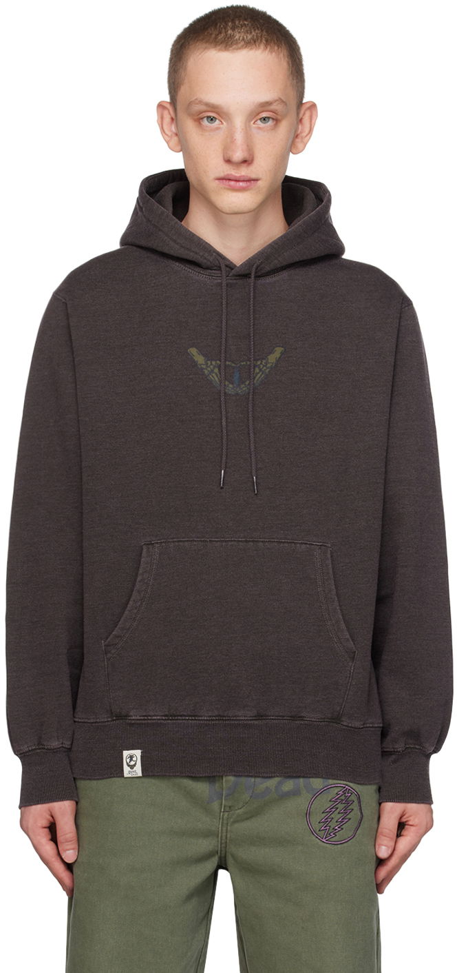 Pulover thisisneverthat Skeleton Hands Hoodie Rjava | GD233TSWHO02