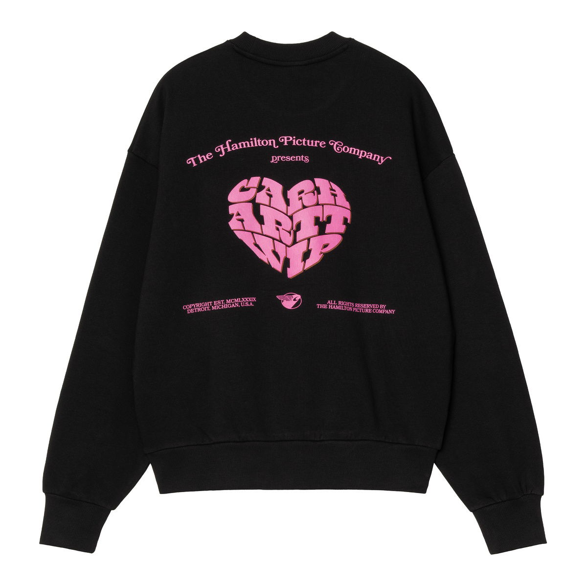 Pulover Carhartt WIP Black Graphic Print Sweatshirt Črna | I034419_8, 1
