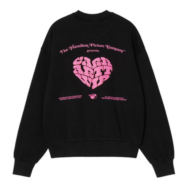 Pulover Carhartt WIP Black Graphic Print Sweatshirt Črna | I034419_8, 1