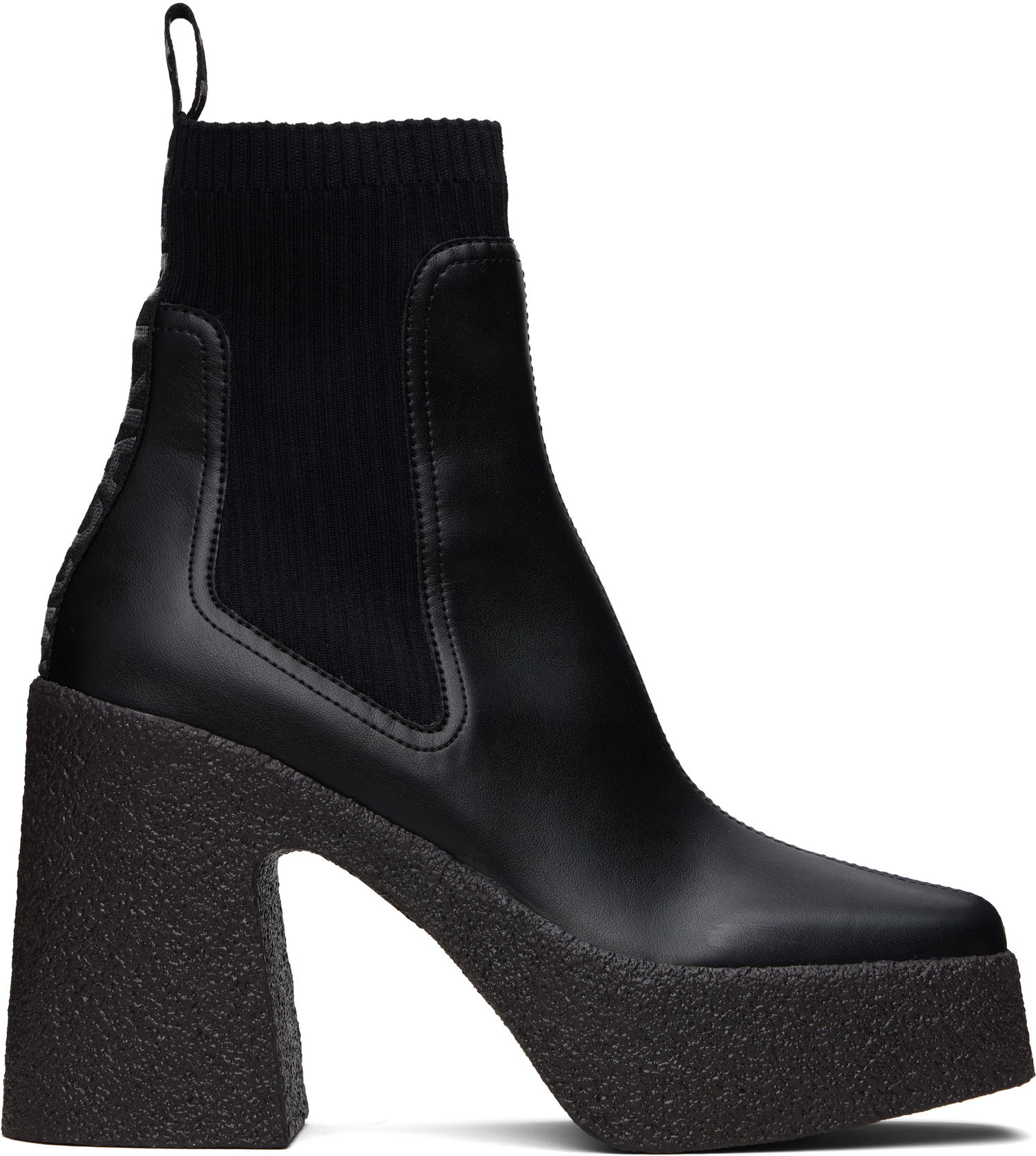 Nogavice Stella McCartney Stella McCartney Skyla Heeled Sock Chelsea Boots Črna | 810440APADE0, 0