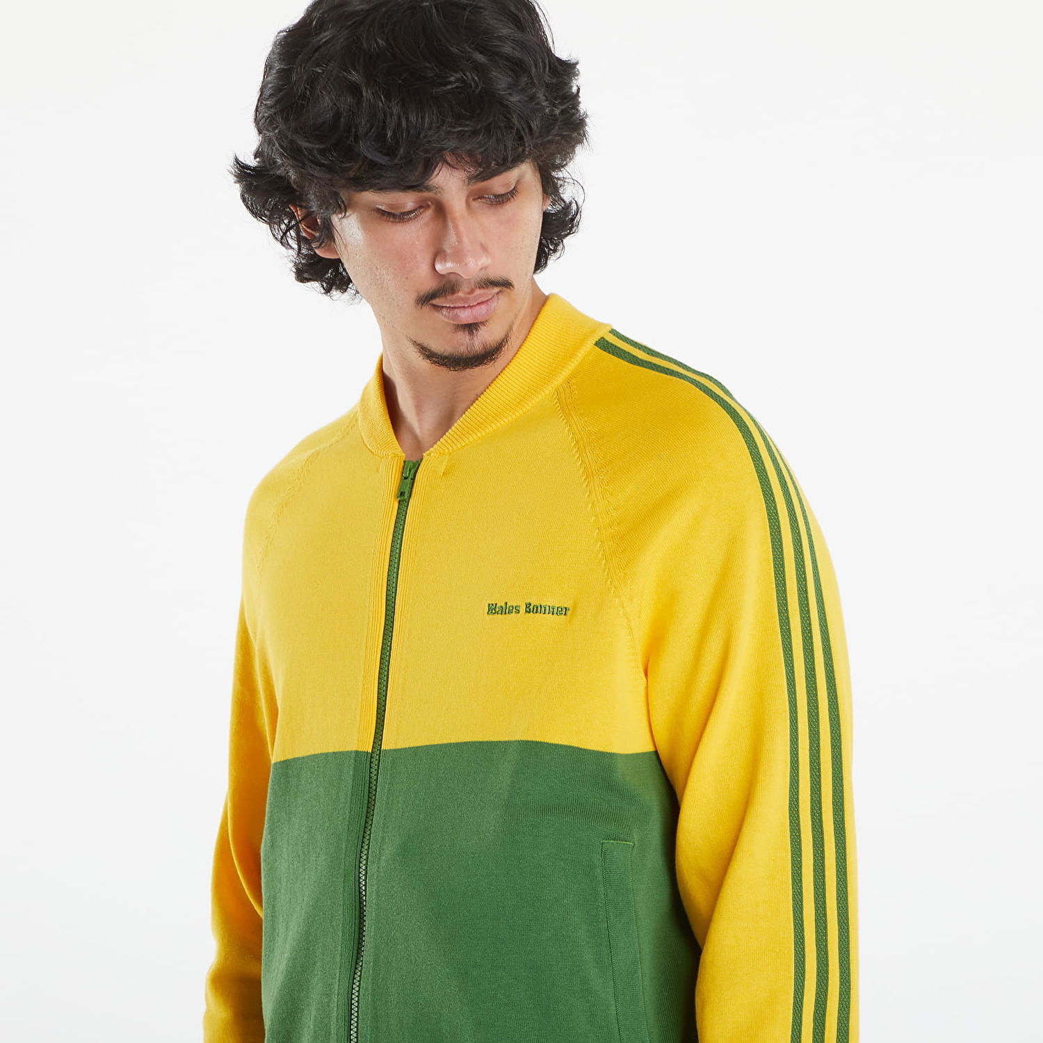 Pulover adidas Originals Wales Bonner x Knit Sweatshirt Bold Gold/ Crew Green Rumena | IW1174, 1