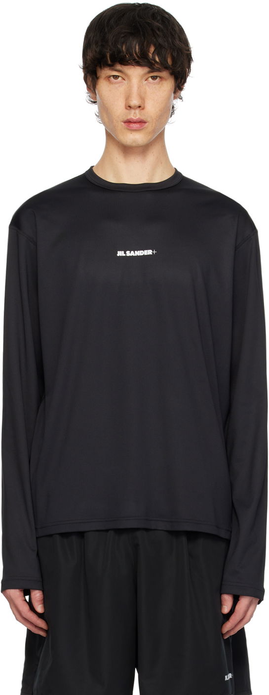 Majica Jil Sander Printed T-Shirt Črna | J47GC0022_J20033