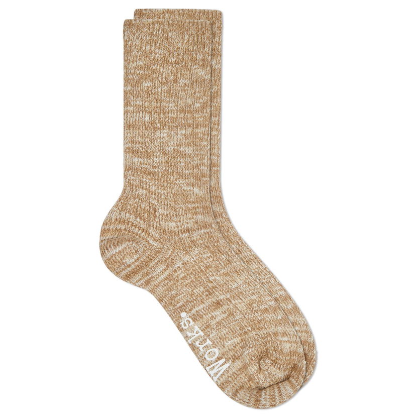 Nogavice Universal Works Universal Works Slub Socks, Size Medium Rjava | 23771-DSN