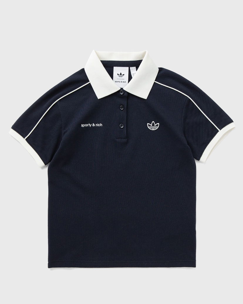 Polo majica adidas Originals Sporty & Rich Polo Shirt Mornarica | JL7198