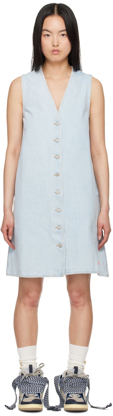 Obleke ERL ERL Levi's Edition Denim Mini Dress Modra | ERL08O301