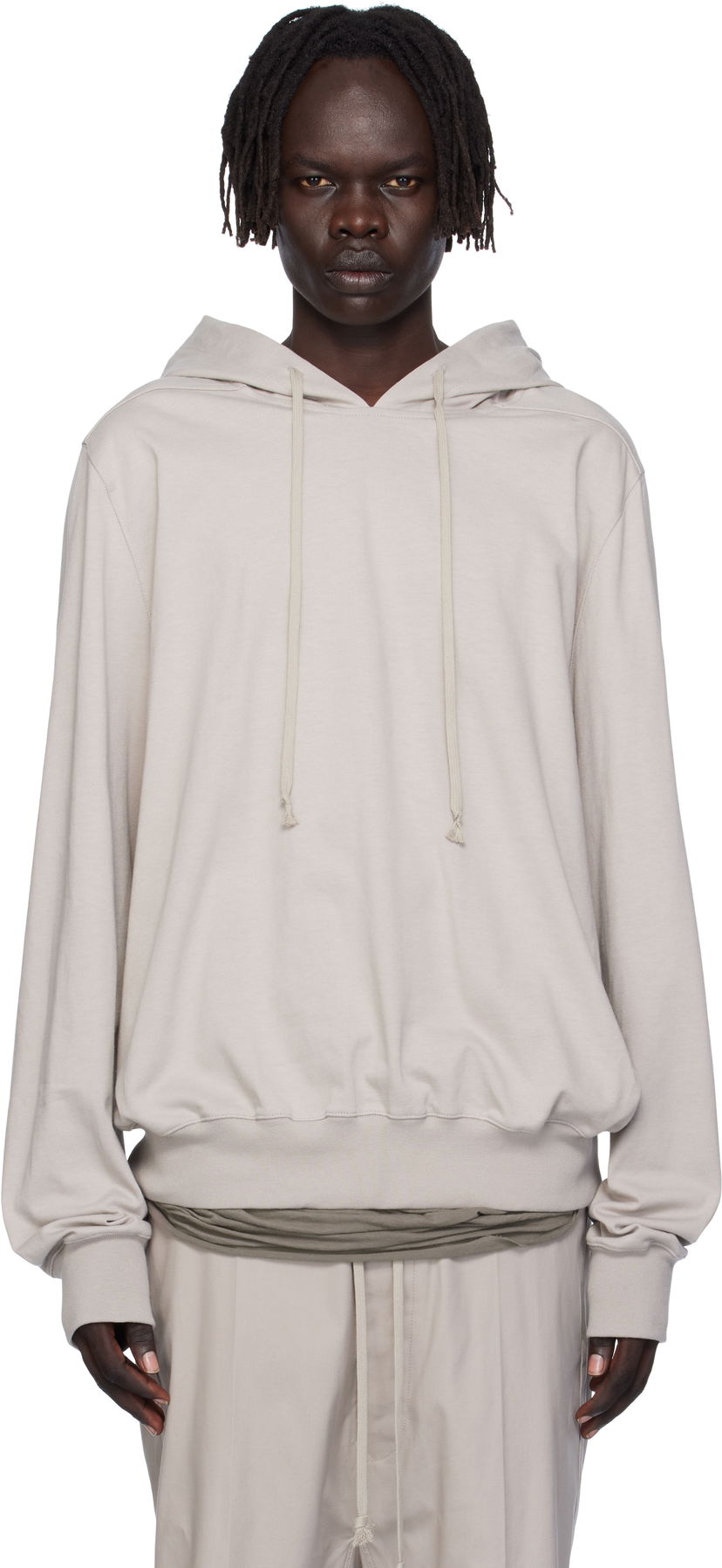 Pulover Rick Owens Rick Owens Concordians Heavy Jersey Hoodie Bež | RU02E1281 BA