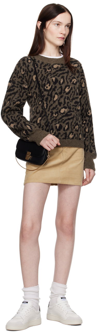 Pleteni pulover A.P.C. Leopard Print Crewneck Knit Sweater Zelena | WPAAO-F23337, 3