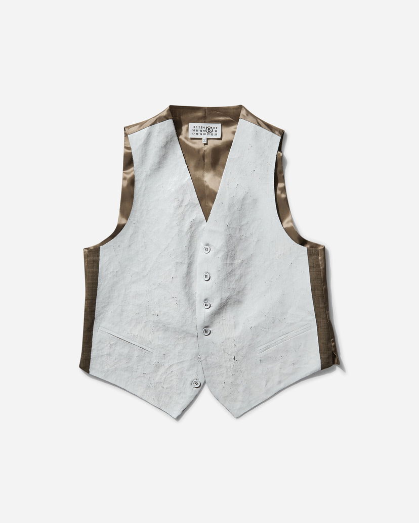 Telovnik Maison Margiela Half Painted Waistcoat Bela | SH2FB0008 002F