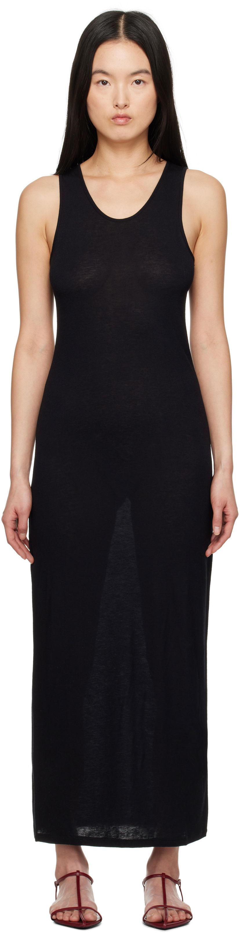 Obleke Loulou de Saison Loulou de Saison Myron Maxi Dress Črna | MYRON