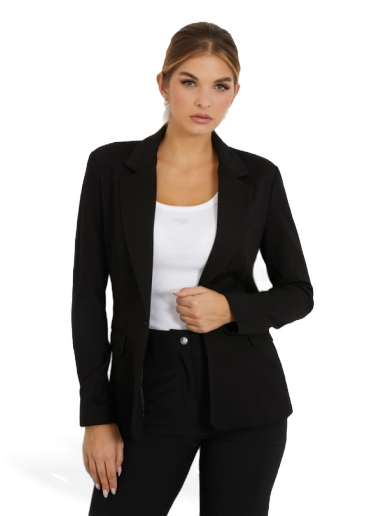 Jakna GUESS Slim Fit Blazer Črna | W4RN33KBJP2