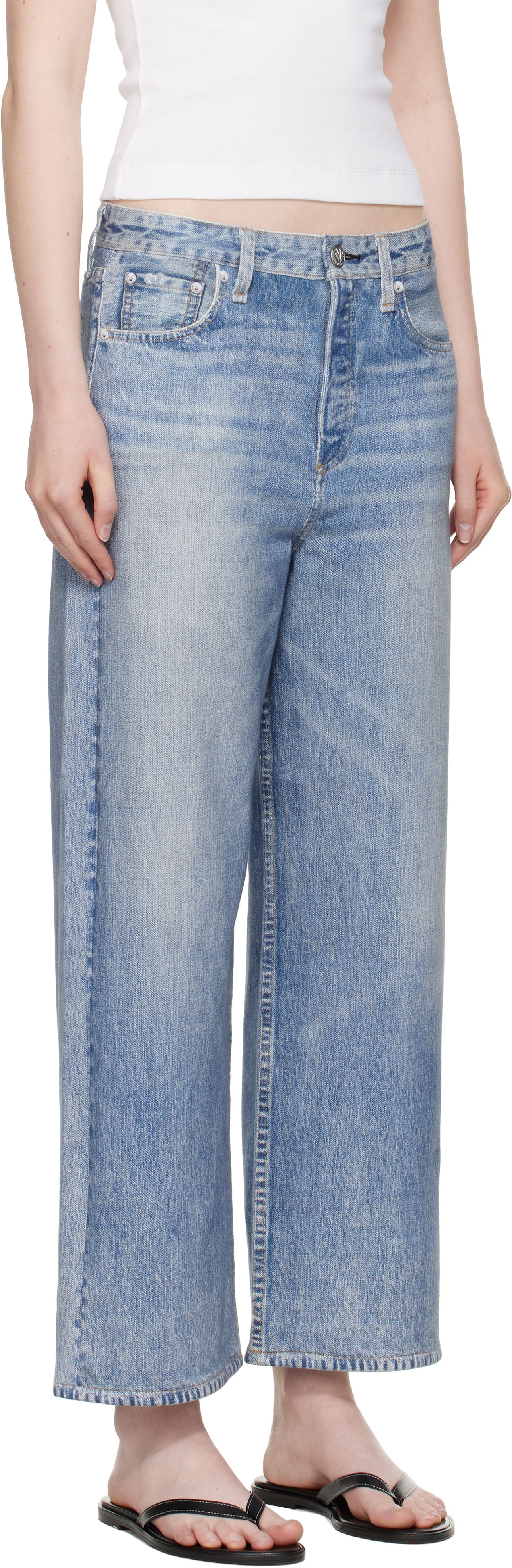 Kavbojke rag & bone rag & bone Miramar Andi Wide Leg Jeans Modra | WCW25P70028202, 1