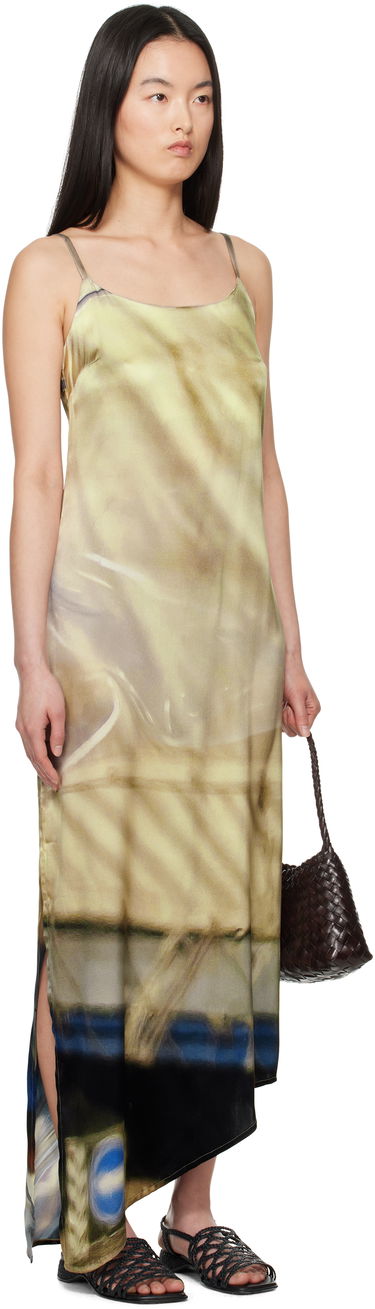 Obleke Serapis Serapis Draped Tarp Silk Maxi Dress Večbarvna | SS25_SD_3, 1
