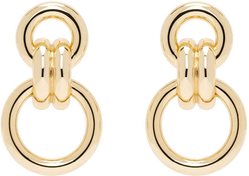 Uhani Anine Bing Anine Bing Round Link Drop Earrings Kovinski | A-15-3405-GLD1, 0