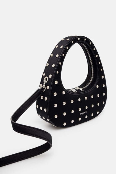 Torba za čez ramo Coperni Studded Swipe Baguette Bag Črna | COPBA60STF9003, 1