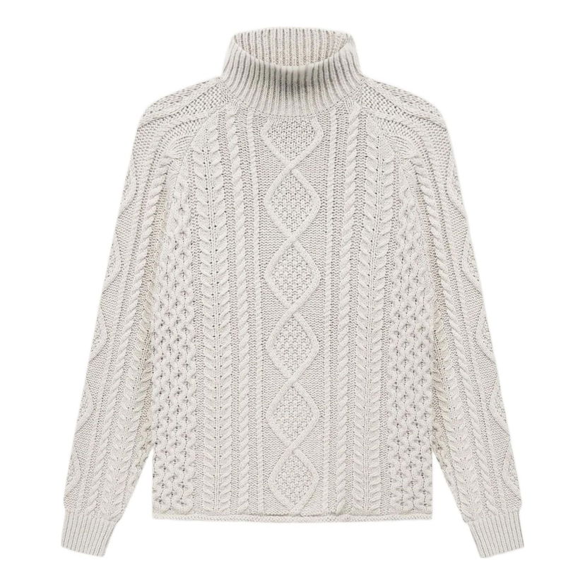 Pleteni pulover Fear of God Essentials Knit Turtleneck Siva | FOG-SS22-104