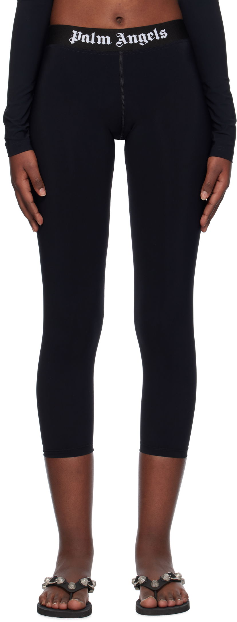 Pajkice Palm Angels Leggings Črna | PWVG016C99FAB0011001
