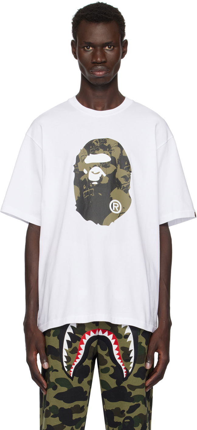 Majica BAPE Relaxed Fit T-shirt Bela | 001TEK801306M