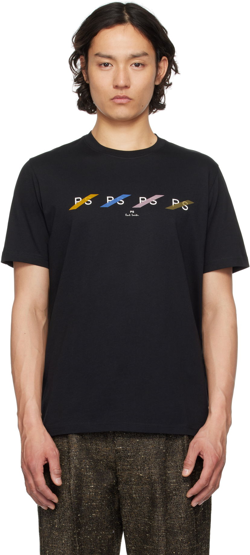 Majica Paul Smith PS Paul Smith 'PS' Row Multi T-Shirt Črna | M2R-011R-PP5082-79
