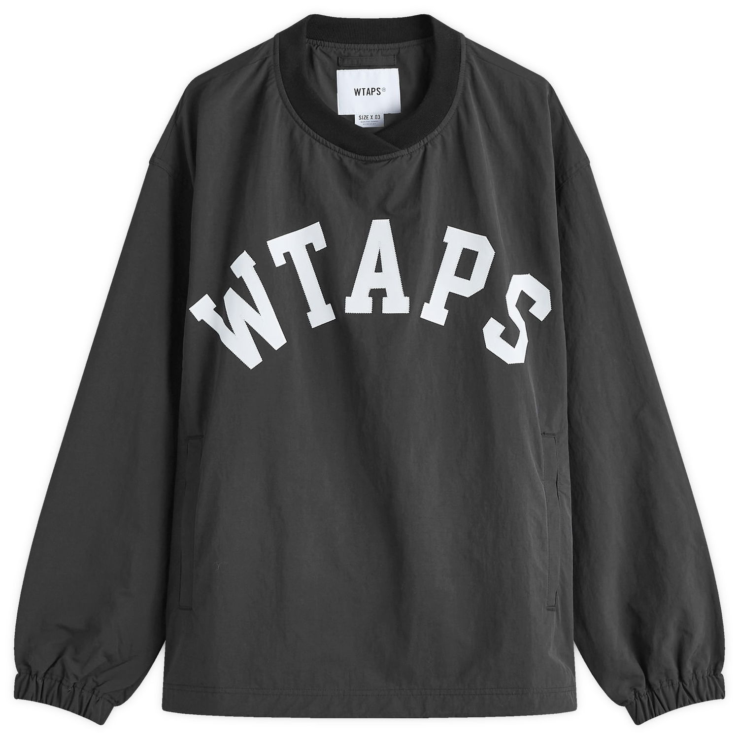 Jakna WTAPS Applique Pullover Track Top Black Črna | 242CWDT-SHM03-BLK, 0