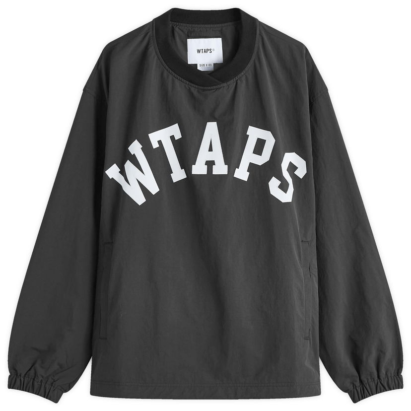 Jakna WTAPS Applique Pullover Track Top Black Črna | 242CWDT-SHM03-BLK