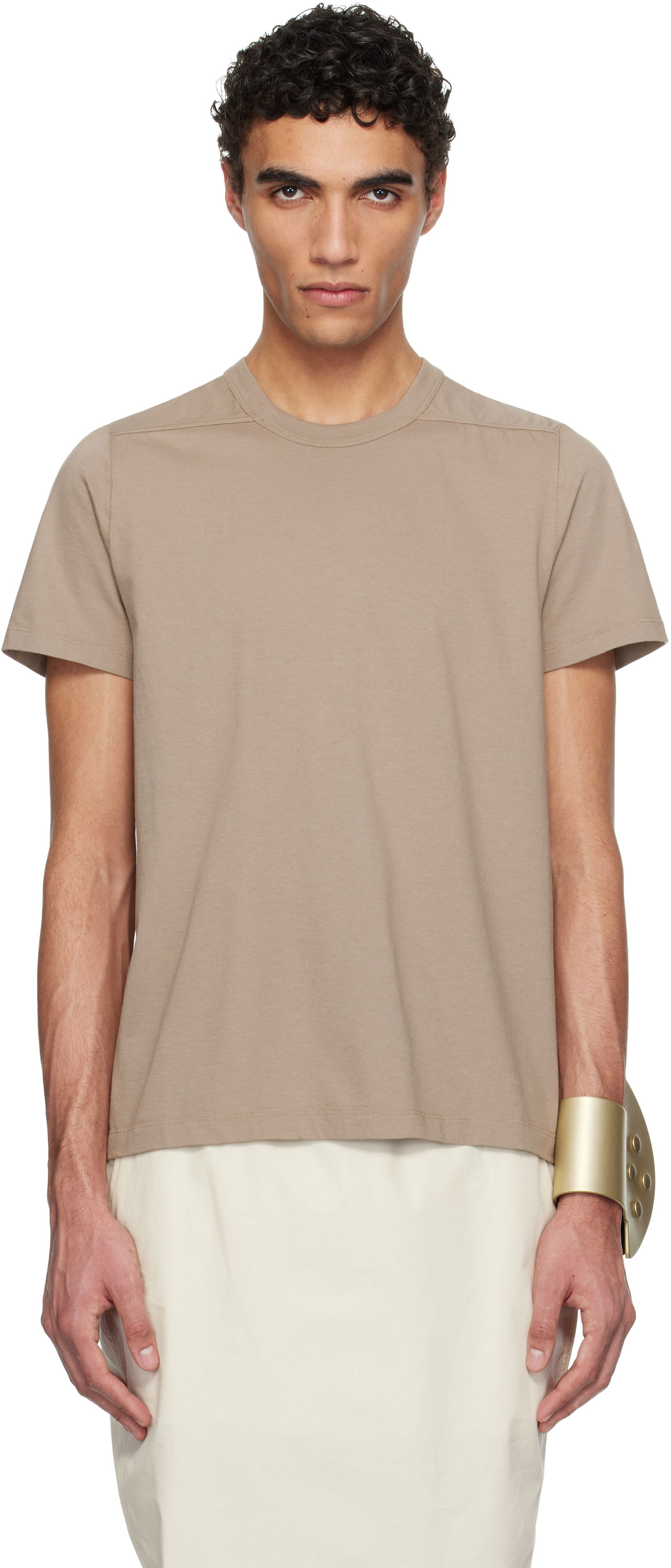 Majica Rick Owens Rick Owens Hollywood Level T-Shirt Rjava | RU01E5265 JA, 0