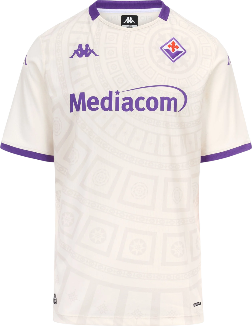 Dres Kappa Kappa Fiorentina Away Jersey 2025/26 Bela | 38234zw-a08