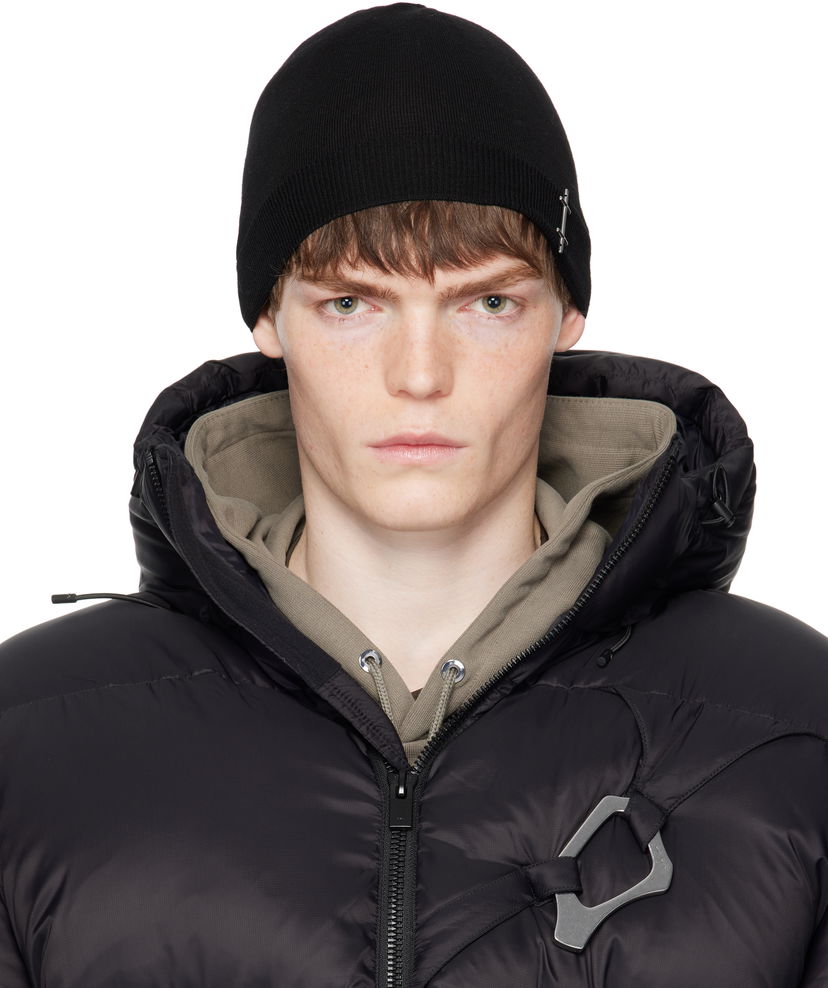Beanie HELIOT EMIL HELIOT EMIL Fresnel Wool Beanie Črna | PREAW25_16_120_BLK01