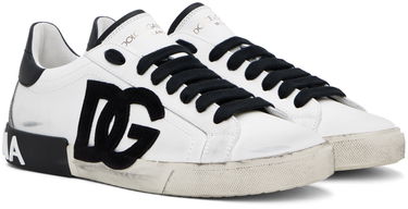 Superge in čevlji Dolce & Gabbana Off-White Portofino Vintage Sneakers Bela | CS2203AO277, 3