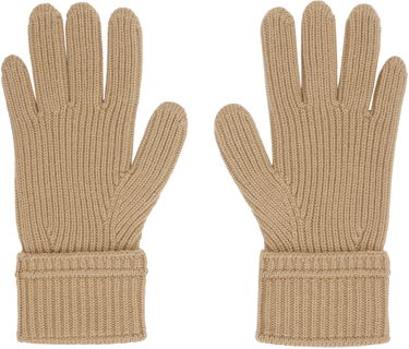 Rokavice Burberry Burberry Wool Gloves with Logo Patch Bež | 8114594, 1