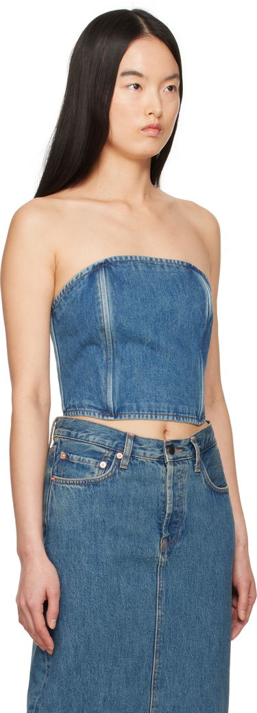 Krila WARDROBE.NYC WARDROBE.NYC Denim Tube Top Modra | W1078PC, 1