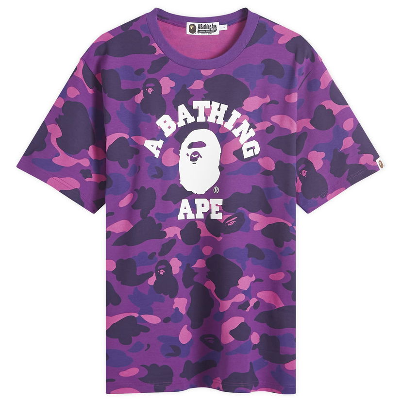 Majica BAPE A Bathing Ape Colour Camo College T-Shirt Lila | 001CSK301002M-PPL