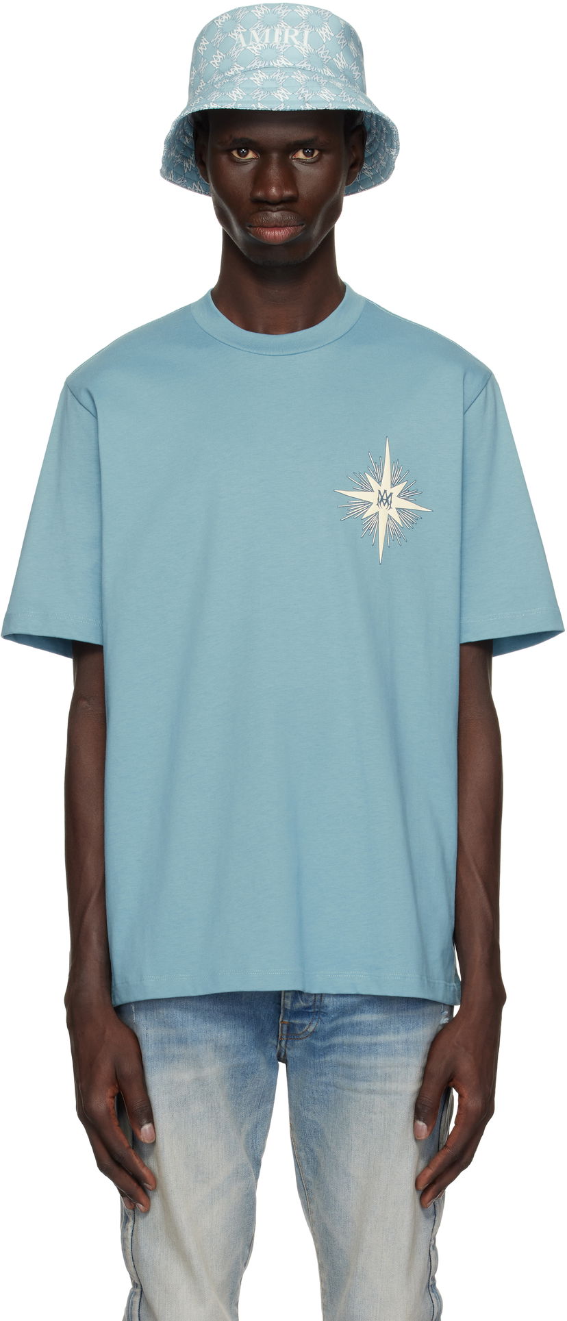 Majica AMIRI Amiri Starburst T-Shirt Modra | AMJYTE1171