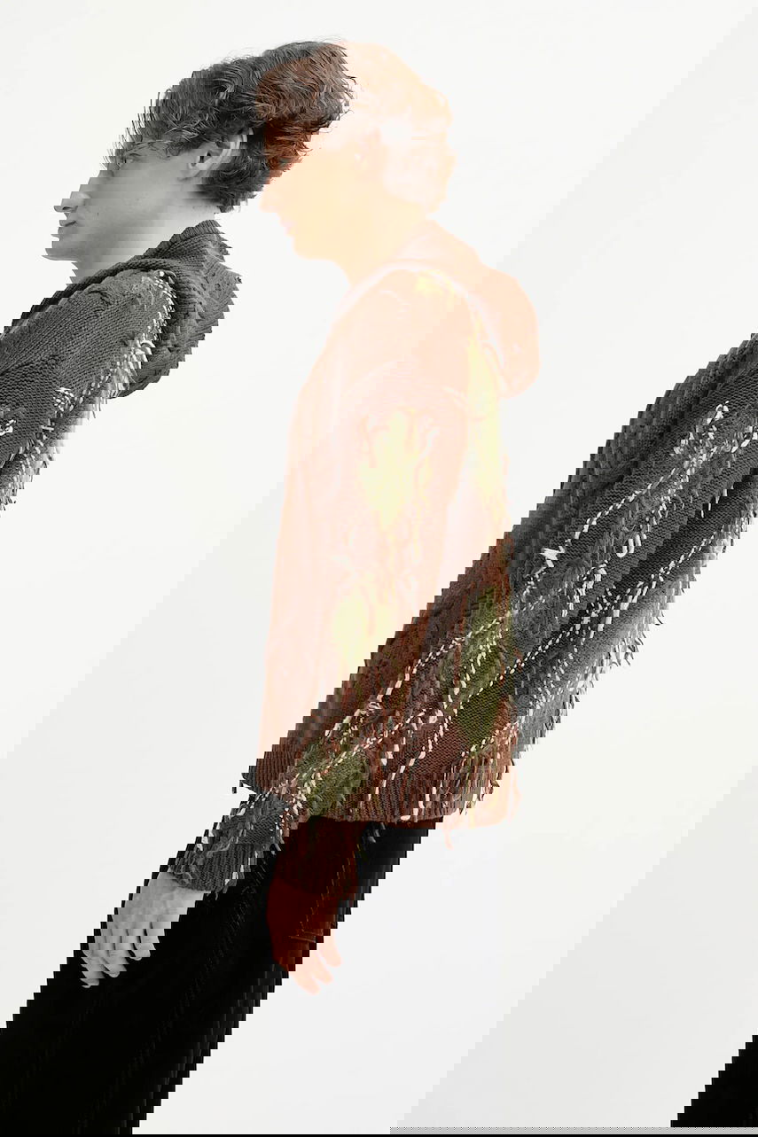 Pleteni pulover Andersson Bell Andersson Bell Argyle Fisherman Hooded Zip-Up Cardigan Rjava | atb1347u, 1