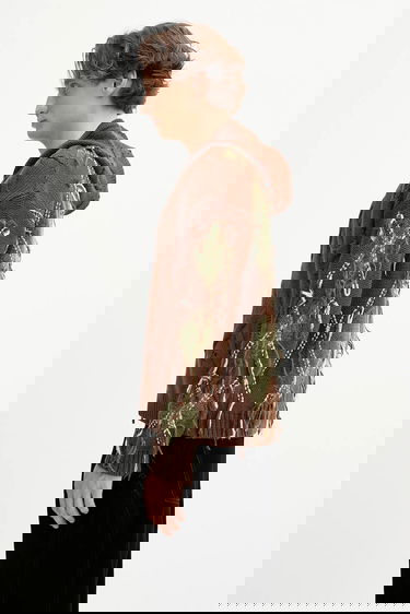 Pleteni pulover Andersson Bell Andersson Bell Argyle Fisherman Hooded Zip-Up Cardigan Rjava | atb1347u, 1