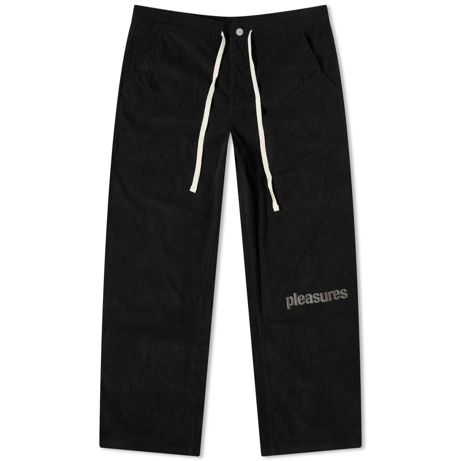 Hlače Pleasures Levy Corduroy Wide Pants Črna | P23F016-BLK, 0
