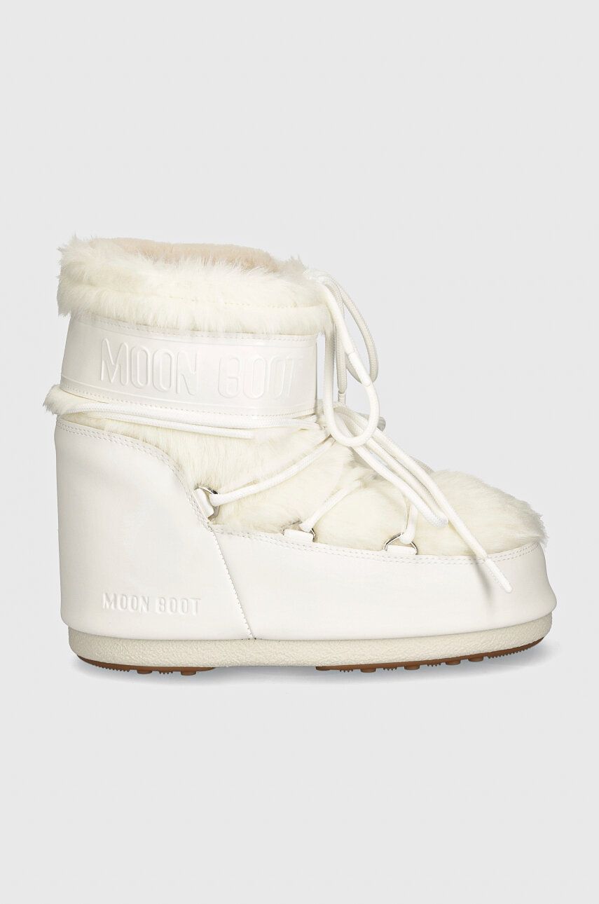 Superge in čevlji Moon Boot MB ICON LOW FAUX FUR Boots Bela | 80D1409390.A002, 1