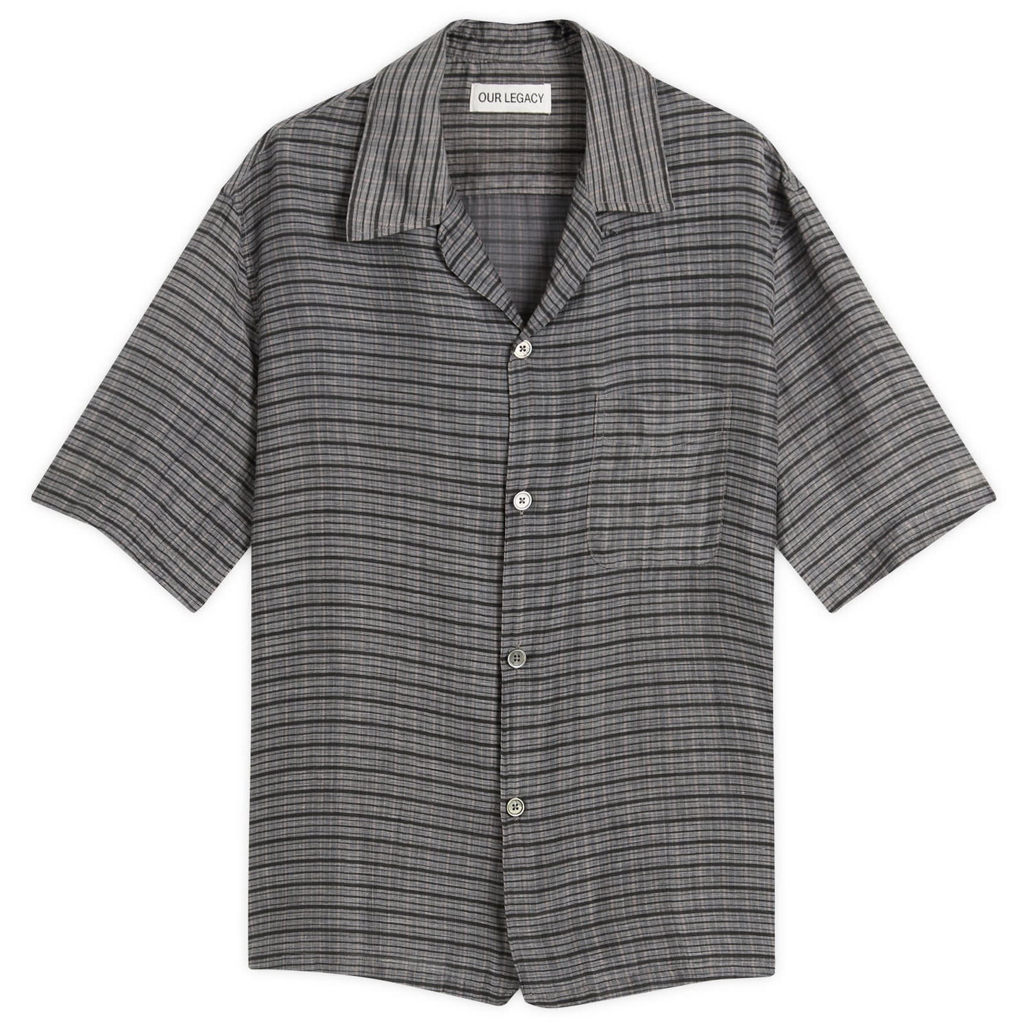 Srajce OUR LEGACY Our Legacy Heusen Short Sleeve Shirt, Picnic Check Siva | M2252HP, 0