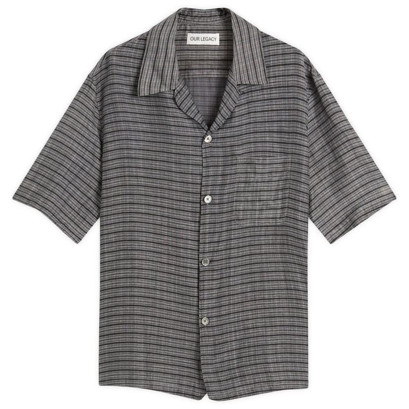 Srajce OUR LEGACY Our Legacy Heusen Short Sleeve Shirt, Picnic Check Siva | M2252HP