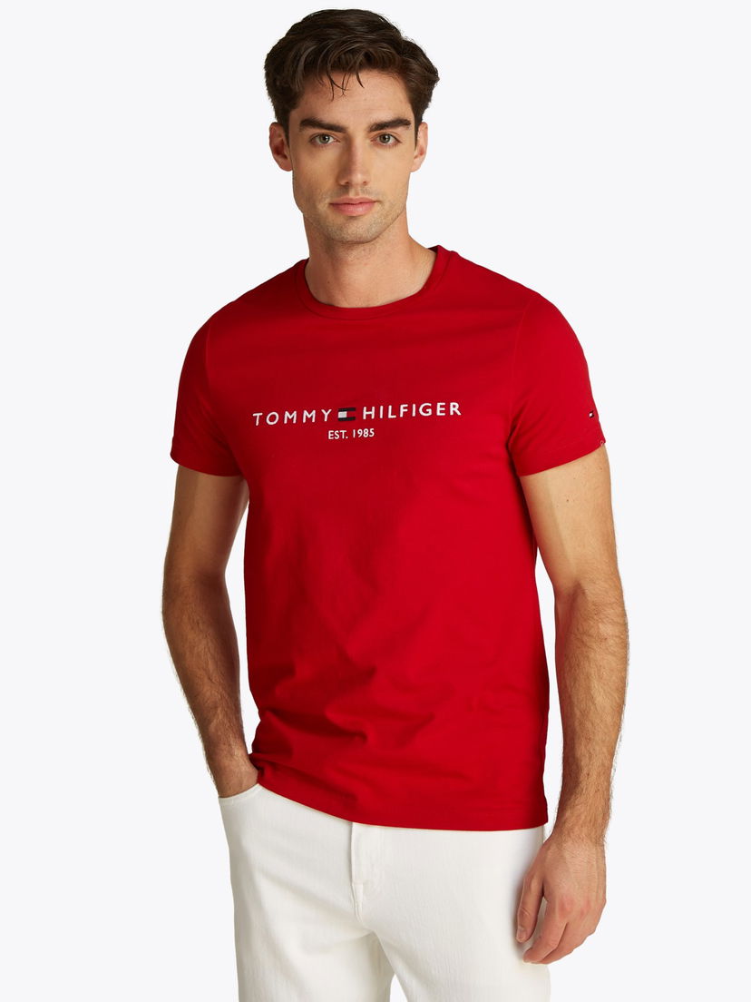 Majica Tommy Hilfiger Tommy Hilfiger Logo T-Shirt Rdeča | MW0MW11797XLD